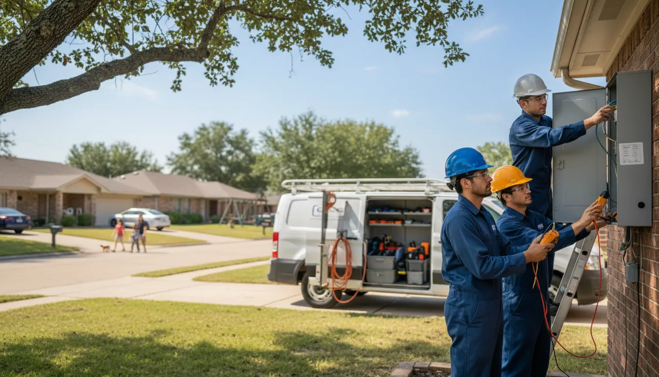 Certified electrician providing emergency electrical services in Chireno, TX
